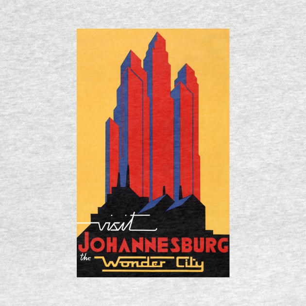 Vintage Travel Poster South Africa Johannisburg by vintagetreasure